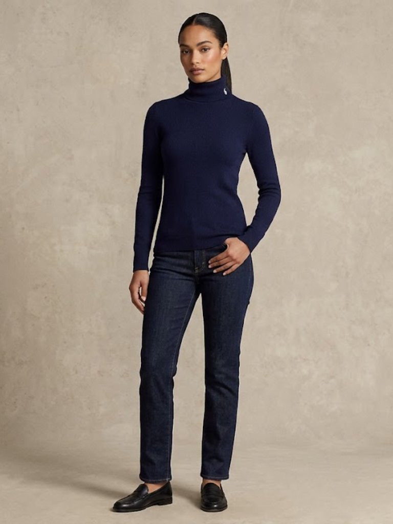 Ralph Lauren Navy Blue Navy Blue Turtleneck Sweater Small